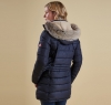 Landry Long Quilted Jacket Navy - 1